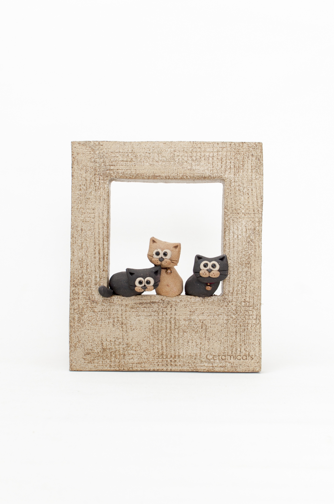 Cuadro tres gatos - Ceramicats - Venta de cerámica artesanal